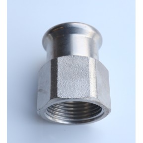 Stainless steel press-fit female bsp adaptor